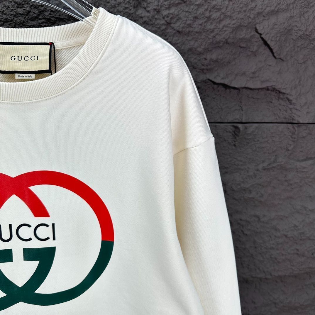 GUCCI 2025新作 ロゴプリント クルーネックスウェット [本日特価|新品未使用品]