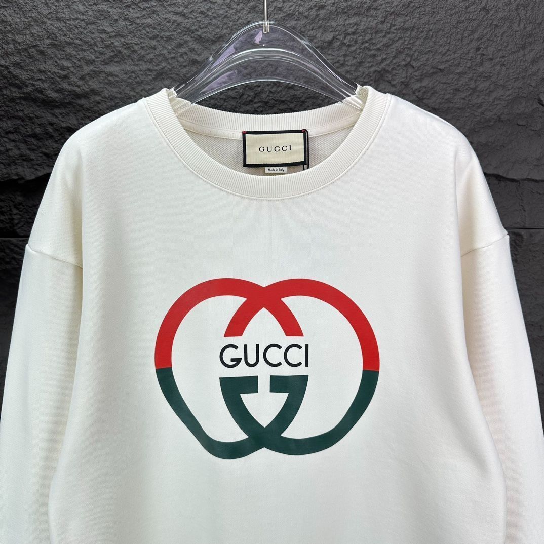 GUCCI 2025新作 ロゴプリント クルーネックスウェット [本日特価|新品未使用品]