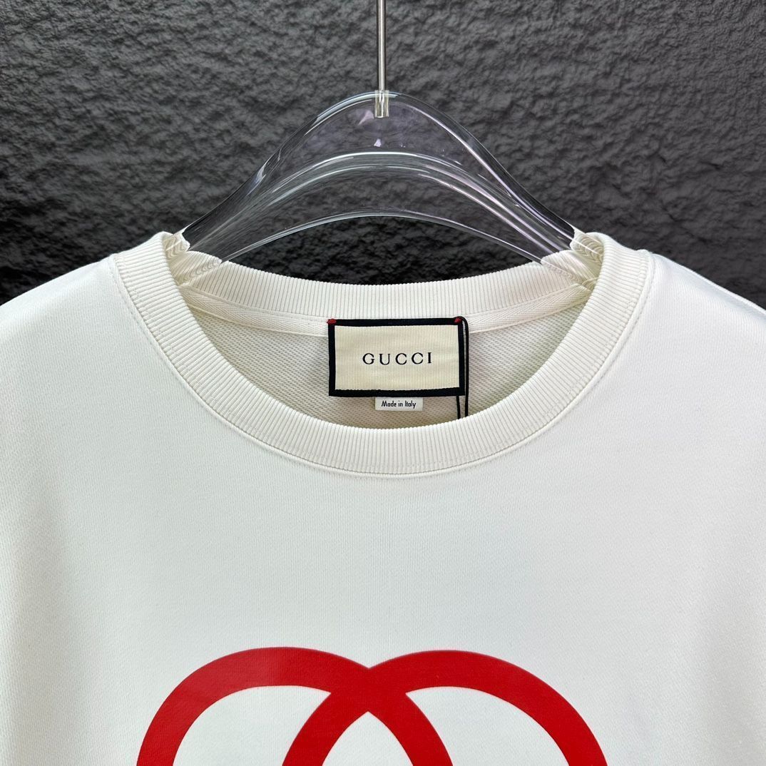 GUCCI 2025新作 ロゴプリント クルーネックスウェット [本日特価|新品未使用品]