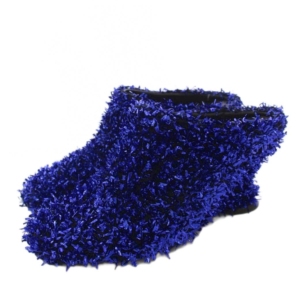 ドリスヴァンノッテン DRIES VAN NOTEN ミュール サンダル ハイヒール 37 青 DD1384 /KH