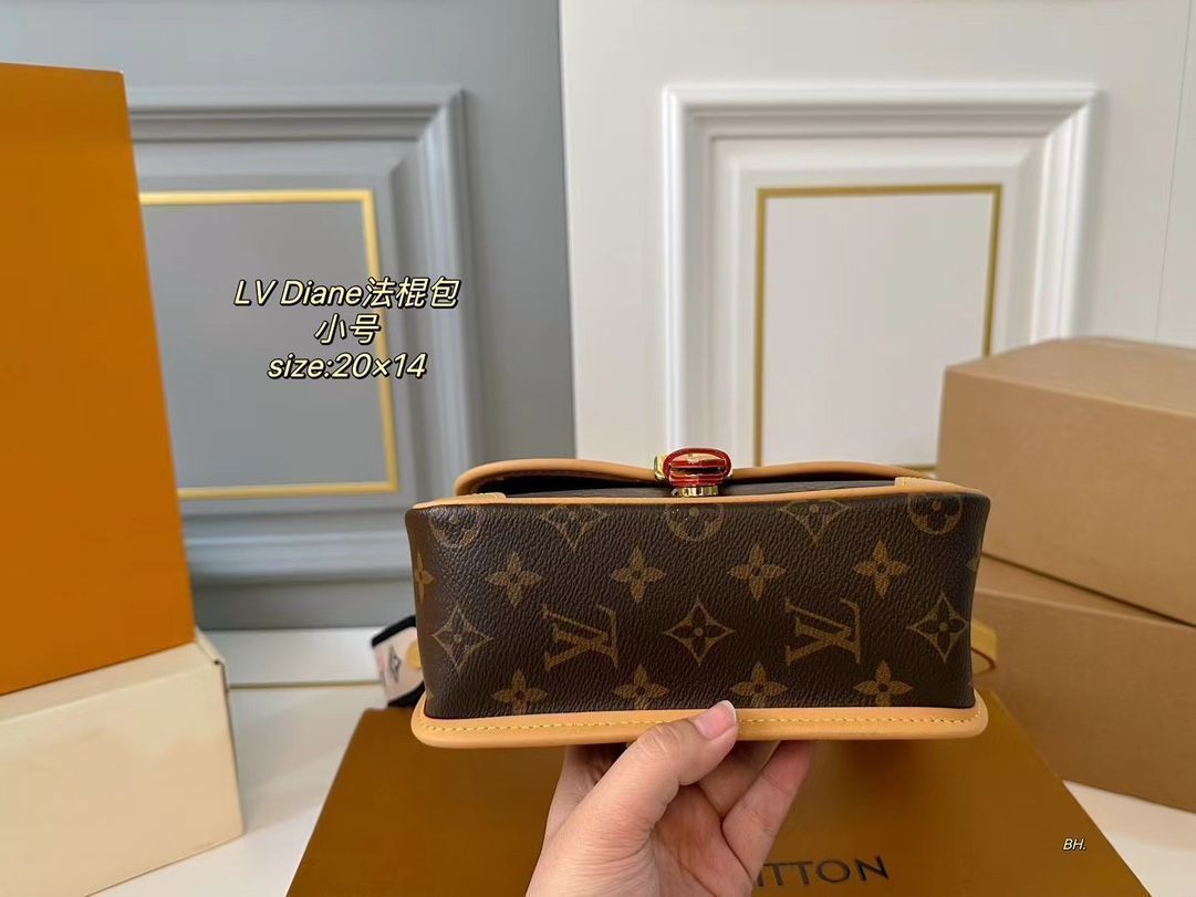 LVルイヴィトンDianeレトロなバゲットバッグ、ハンドバッグ、カメラバッグ、ハンドバッグ、、、リュックサック、ウエストポーチ、小銭入れ、手首バッグ、旅行バッグ、財布、ショルダーバッグ