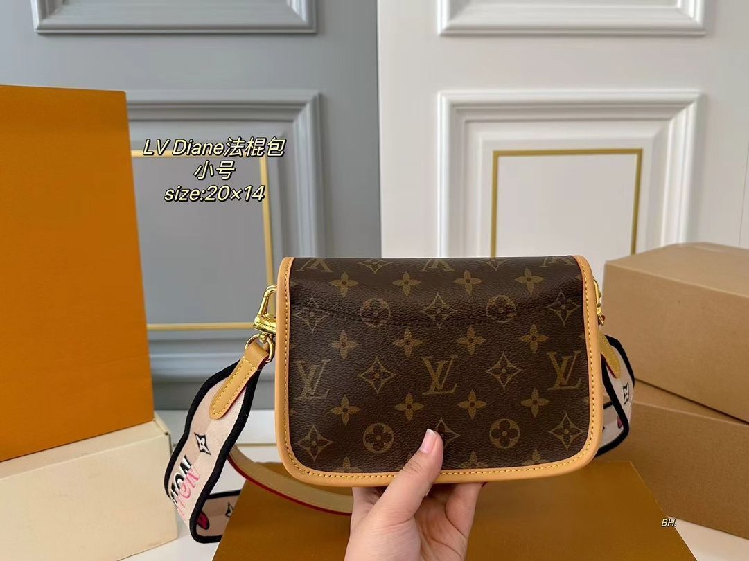 LVルイヴィトンDianeレトロなバゲットバッグ、ハンドバッグ、カメラバッグ、ハンドバッグ、、、リュックサック、ウエストポーチ、小銭入れ、手首バッグ、旅行バッグ、財布、ショルダーバッグ