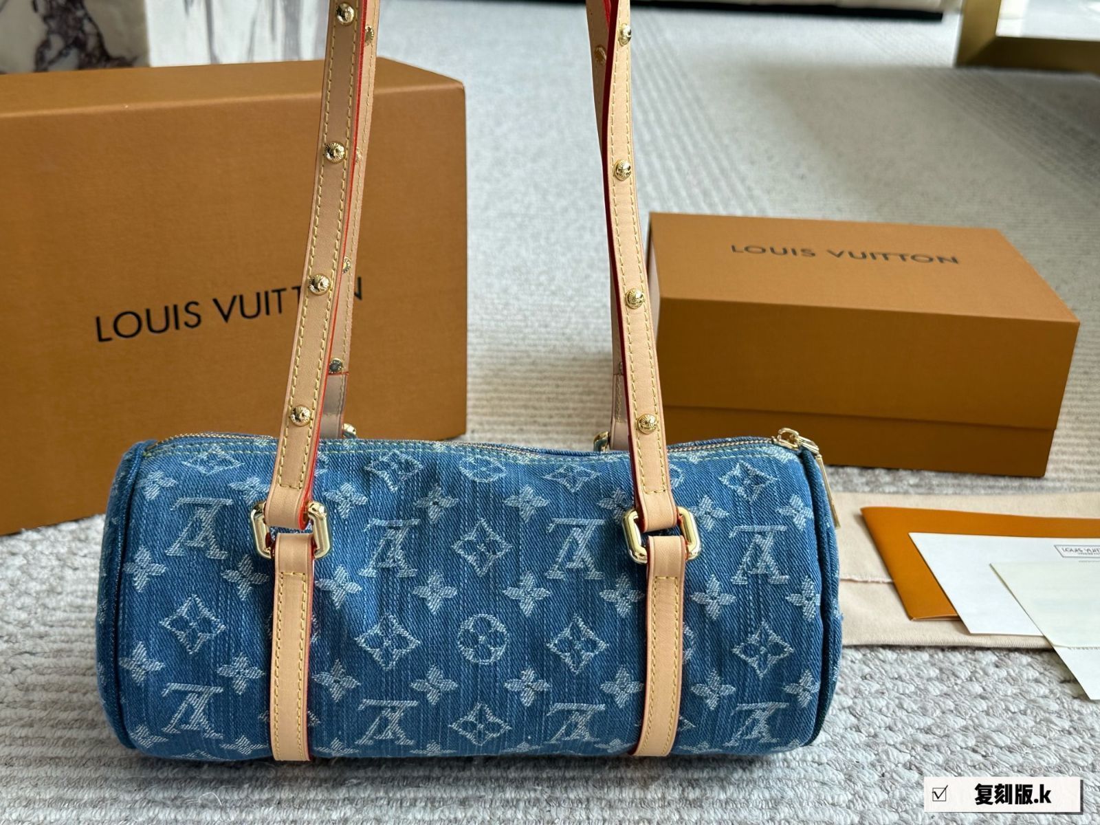 【今日特価】LV Louis Vuitton 24 Denim Monogram Papillon Set デニムモノグラム パピヨン シングルショルダーバッグ 【今日特価】LV Louis Vuitton 24 Denim Monogram Papillon Set デニムモノグラム パピヨン シングルショルダーバッグ