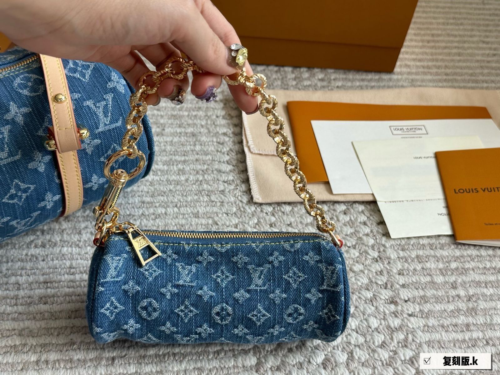 【今日特価】LV Louis Vuitton 24 Denim Monogram Papillon Set デニムモノグラム パピヨン シングルショルダーバッグ 【今日特価】LV Louis Vuitton 24 Denim Monogram Papillon Set デニムモノグラム パピヨン シングルショルダーバッグ