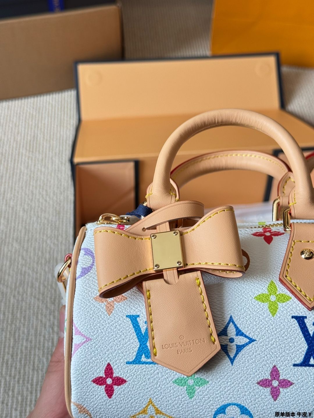 【今日特価】LV Nano Speedy 16 村上隆 白三彩 ピローバッグ ルイ・ヴィトン ナノ スピーディ 16 ピローバッグ