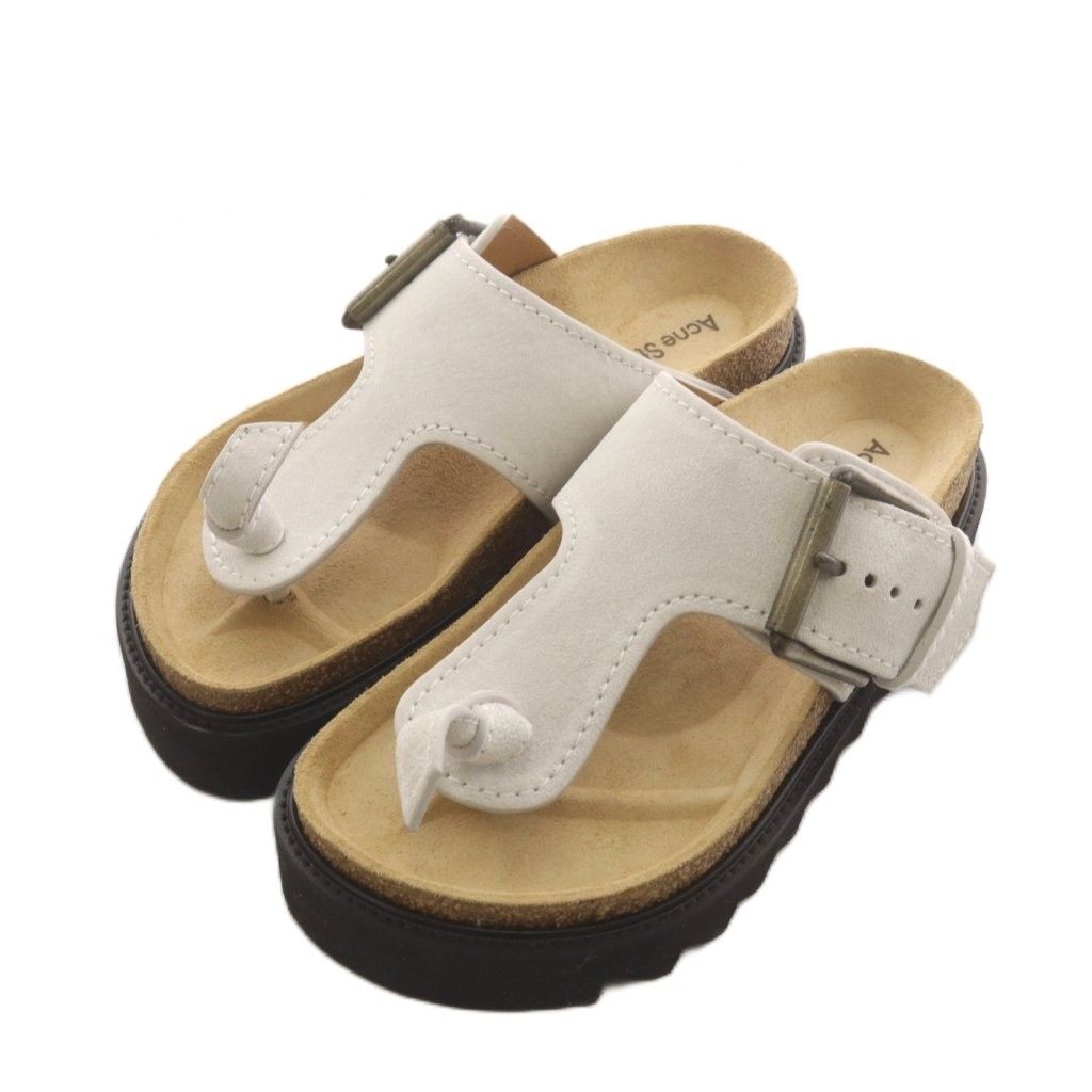 アクネ ストゥディオズ Acne Studios トングサンダル プラットフォーム スエード 36 グレー 22093570000610 /AN16