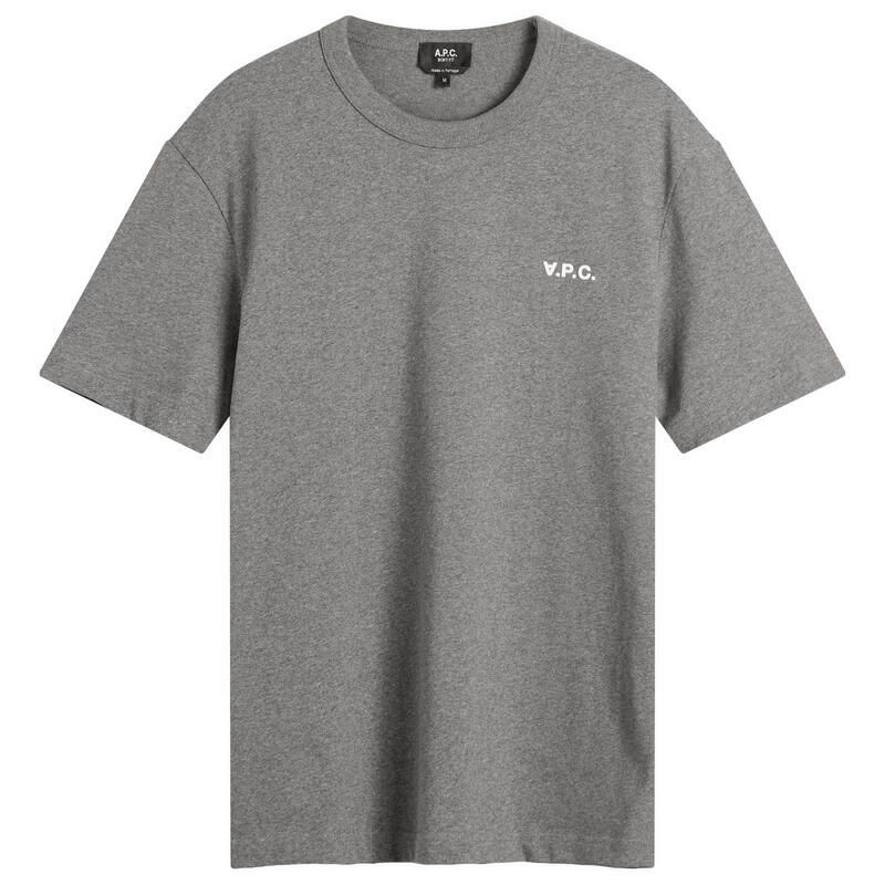 アーペーセー メンズ トップス Tシャツ ロゴ APC Small VPC Logo TShirt Heathered Anthracite White ホワイト