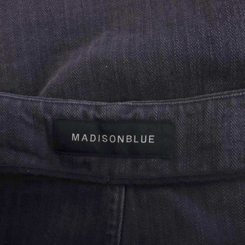 マディソンブルー MADISONBLUE 23AW PANEL FLARE SK HERRINGBONE パネルフレアスカート ヘリボーン ロング 1 S 紫 MB221-6016 /YM