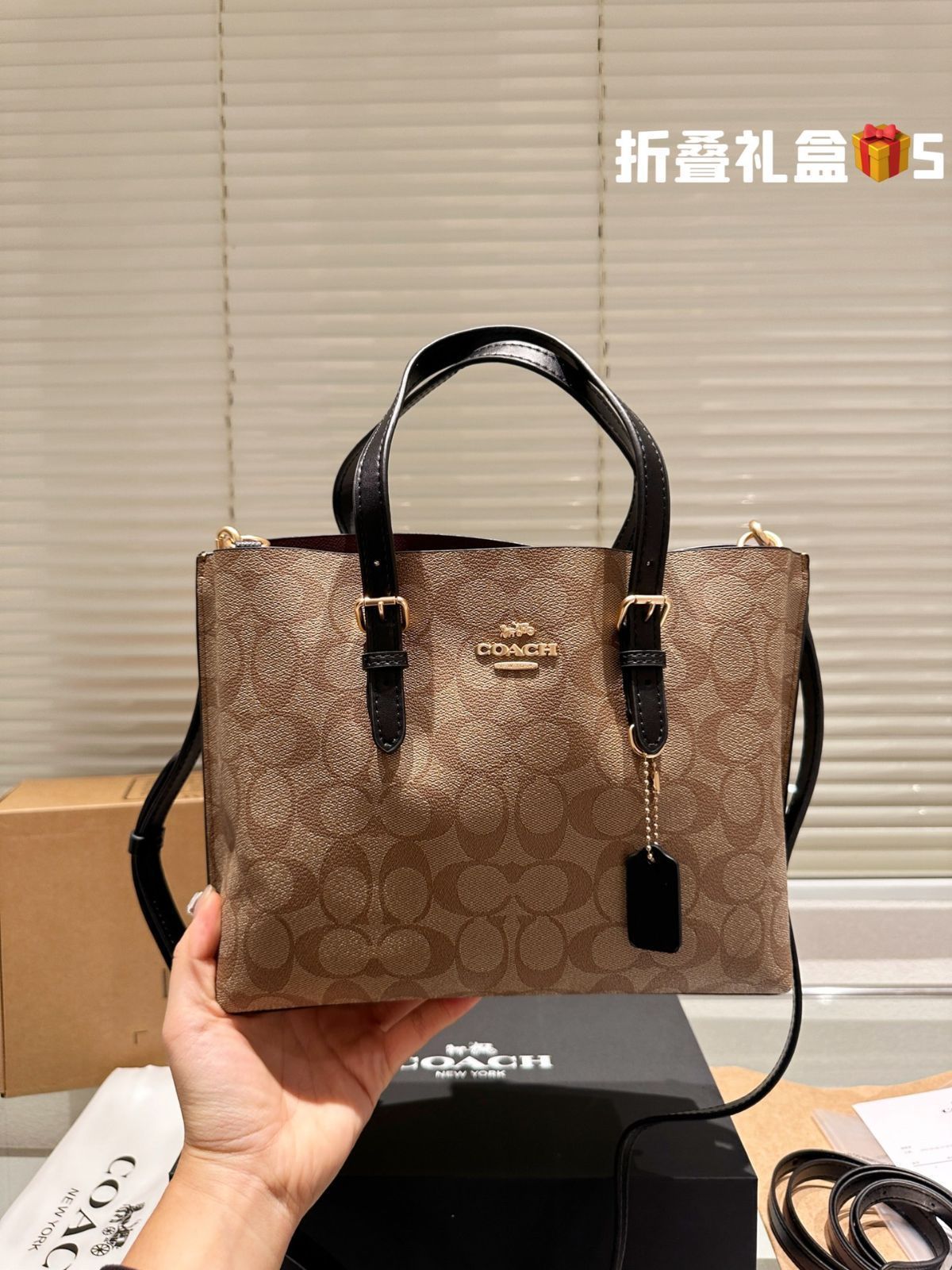 【今日特価】COACH Mollie 25 トートバッグ スーパーポピュラーショッピングバッグ