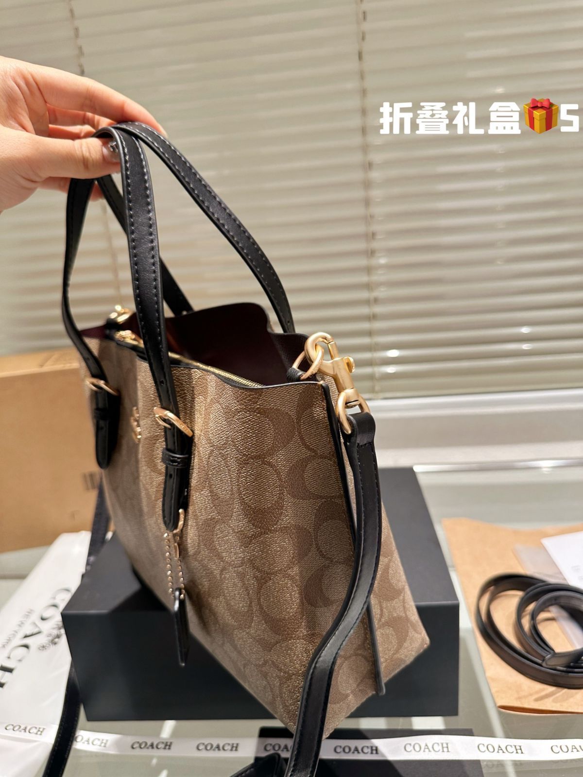 【今日特価】COACH Mollie 25 トートバッグ スーパーポピュラーショッピングバッグ