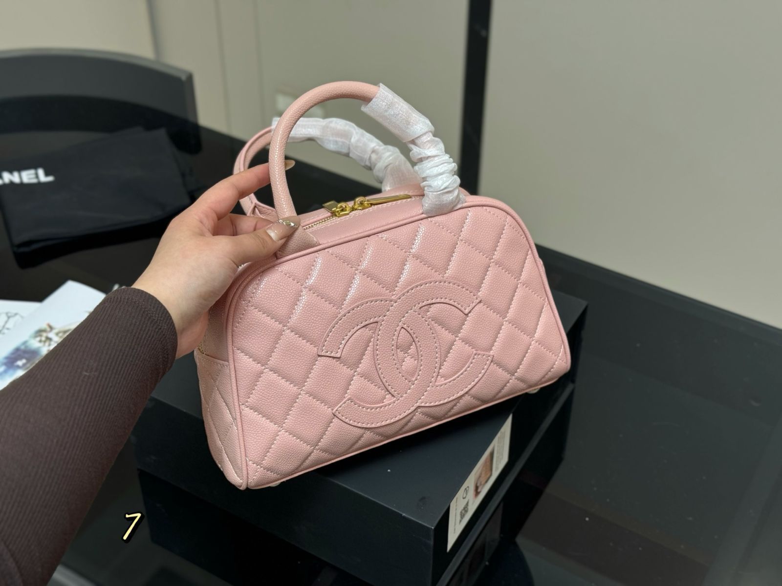 【今日特価】Chanel Vintage Bowling Bag - ヴィンテージ ボーリングバッグ