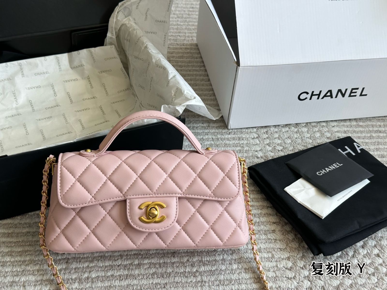 【今日特価】Chanel WOC シャネル ウォック 羊皮紋ハンドバッグ