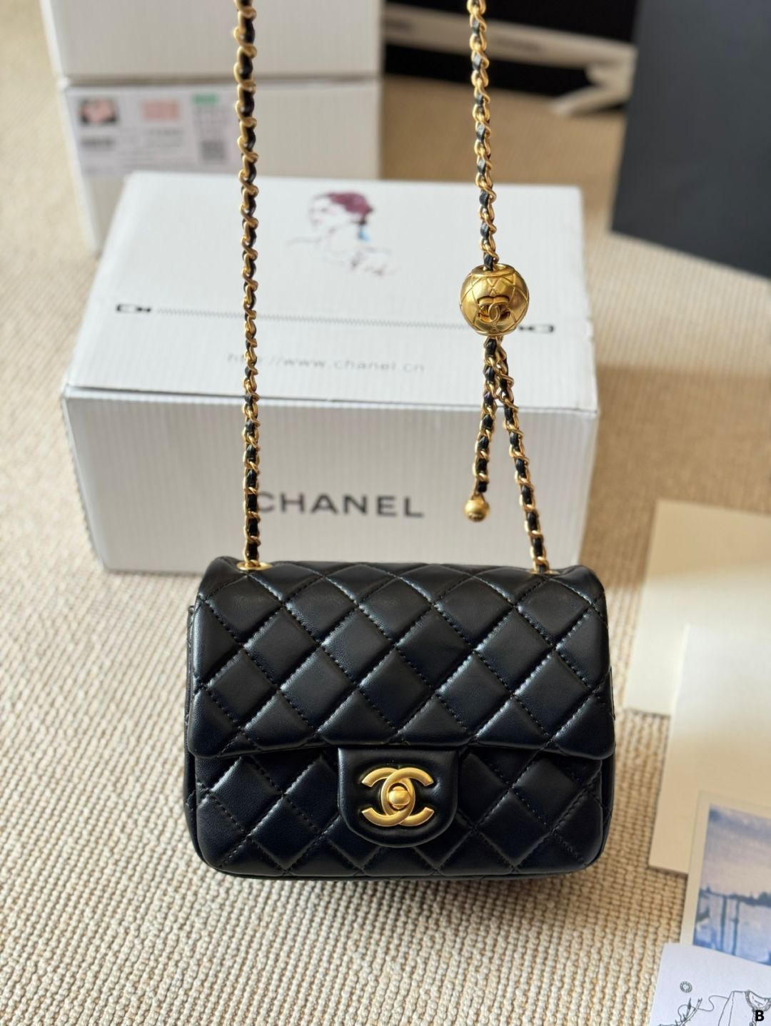 【今日特価】Chanel Gold Ball Quilted Flap Bag シャネル ゴールドボール クォーテッドフラップバッグ