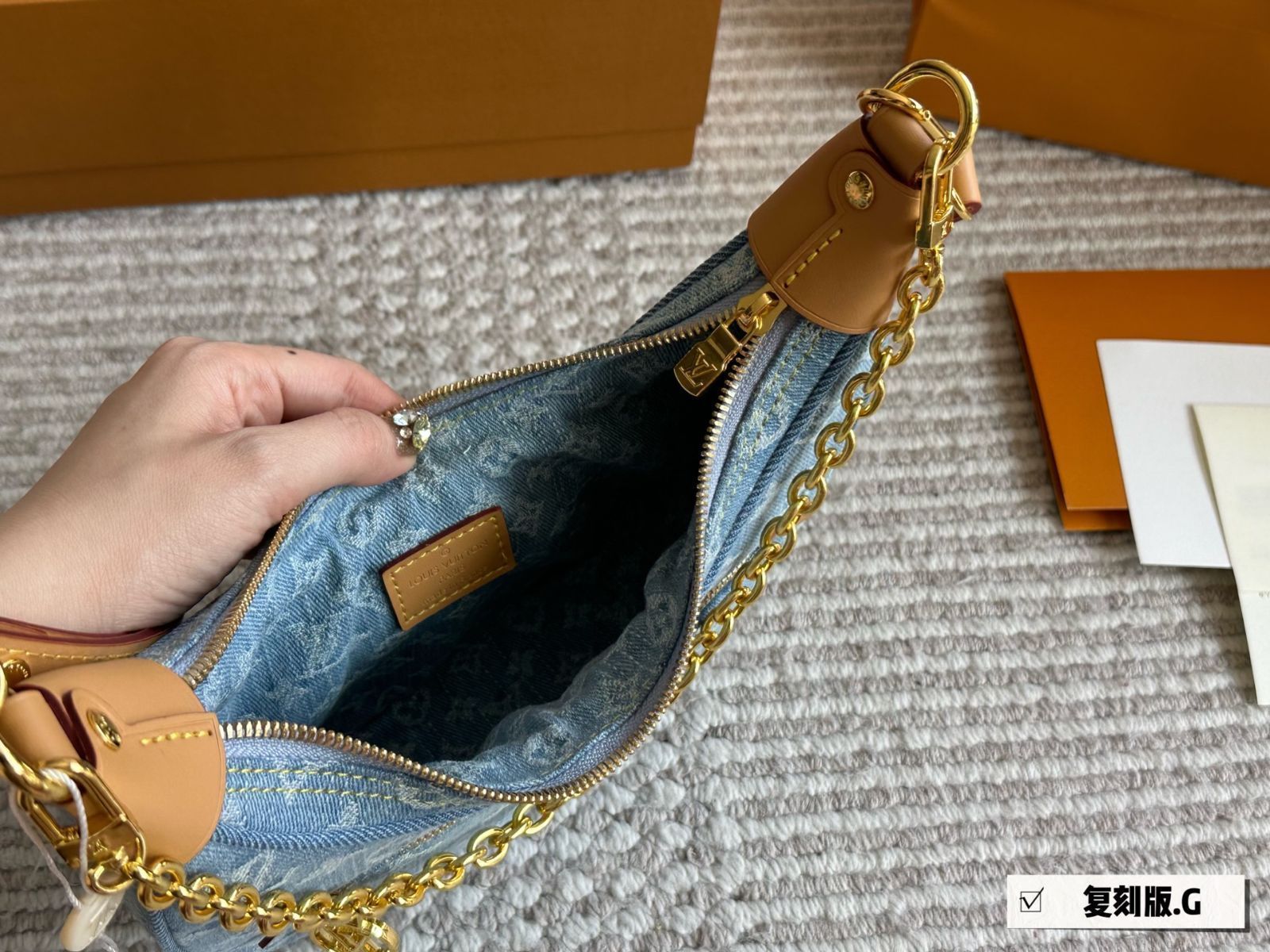 【今日特価】L Brand Denim Underarm Bag ラブランド デニム アンダーアームバッグ