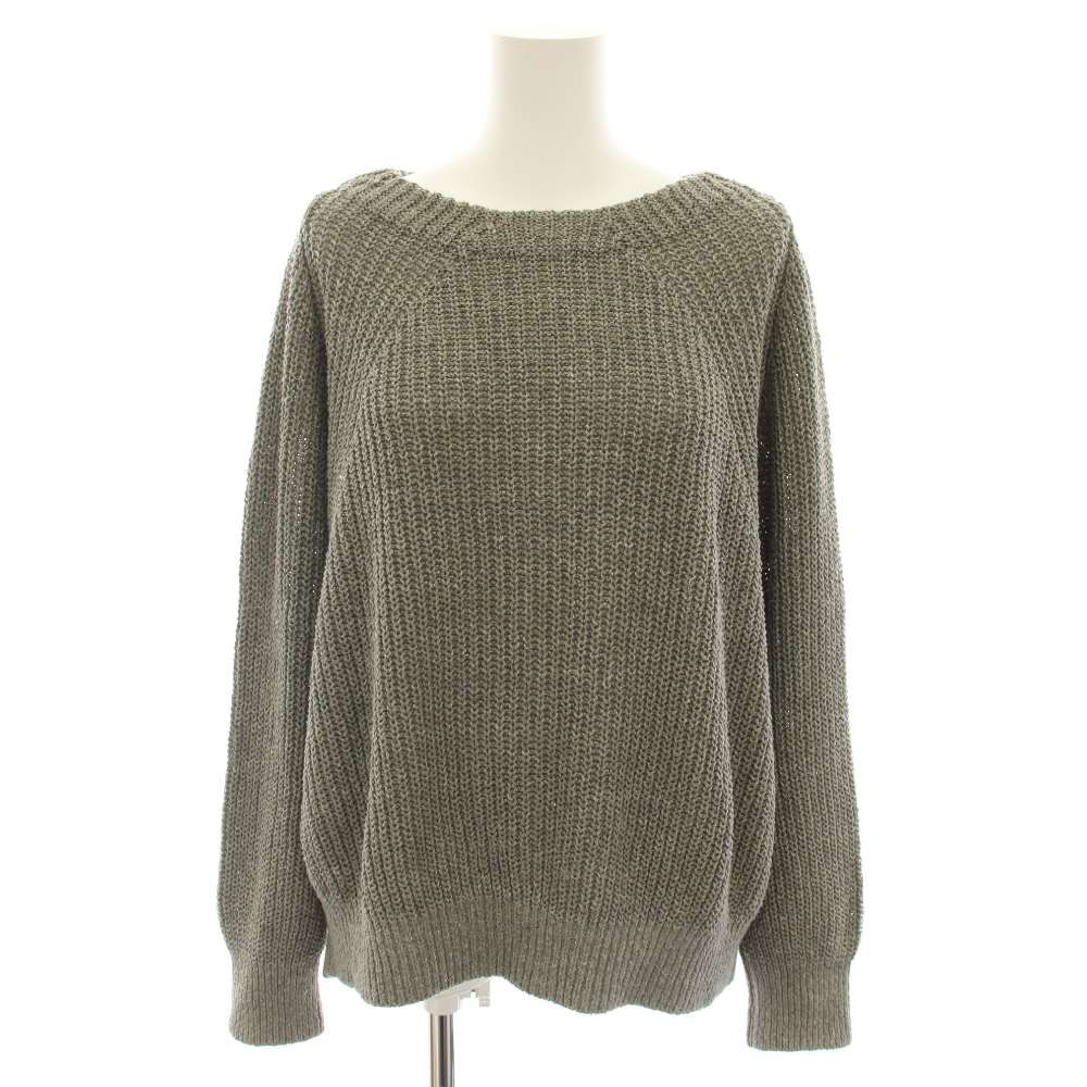 ミューズ ドゥーズィエム クラス MUSE de Deuxieme Classe リリーリネン Lily Linen アゼ プルオーバー ニット セーター クルーネック 長袖 絹 シルク 麻 リネン混 グレー 25080500409010 /YT