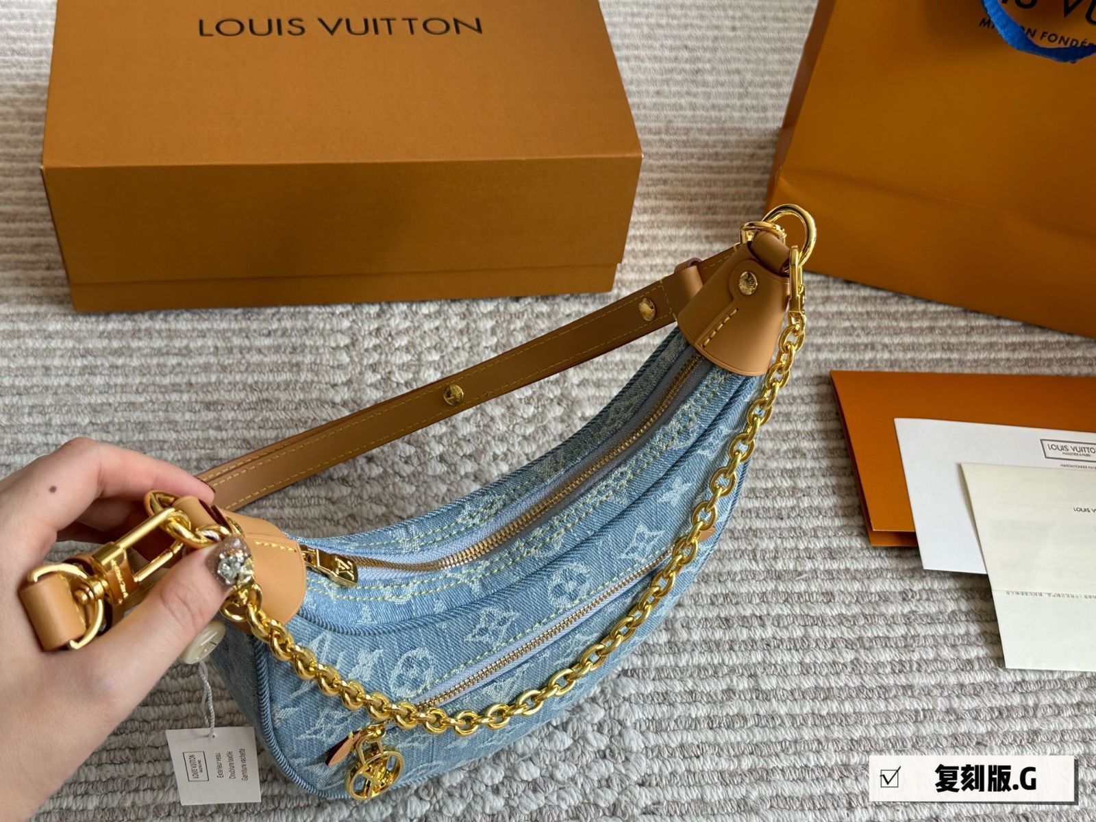 【今日特価】L Brand Denim Underarm Bag ラブランド デニム アンダーアームバッグ