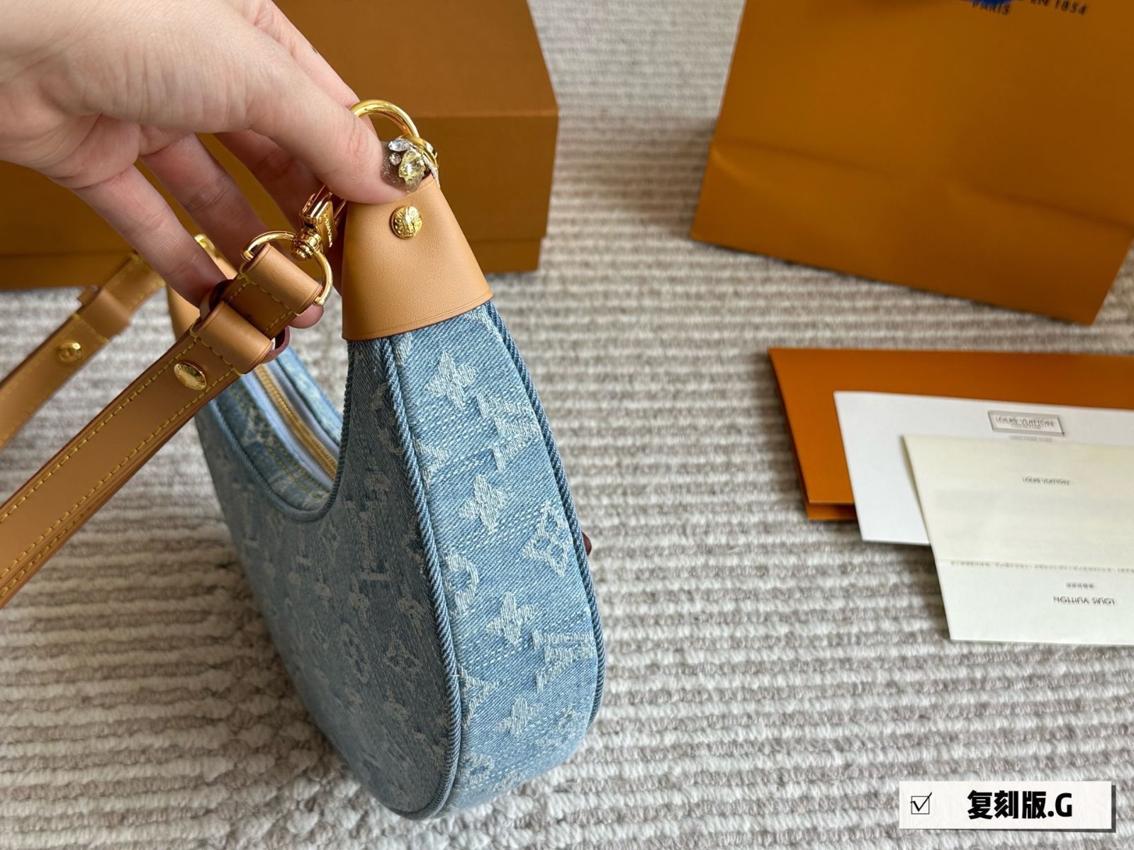 【今日特価】L Brand Denim Underarm Bag ラブランド デニム アンダーアームバッグ