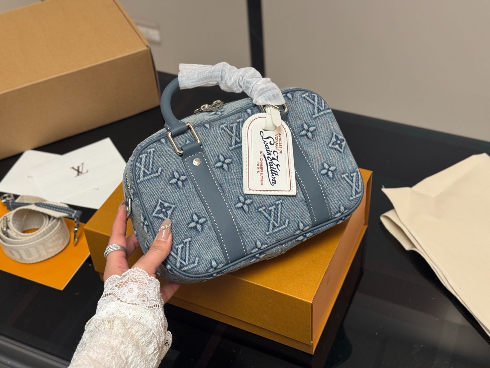 【今日特価】LV Trail Denim Men's Camera Bag エルヴィー トレイル デニム メンズ カメラバッグ