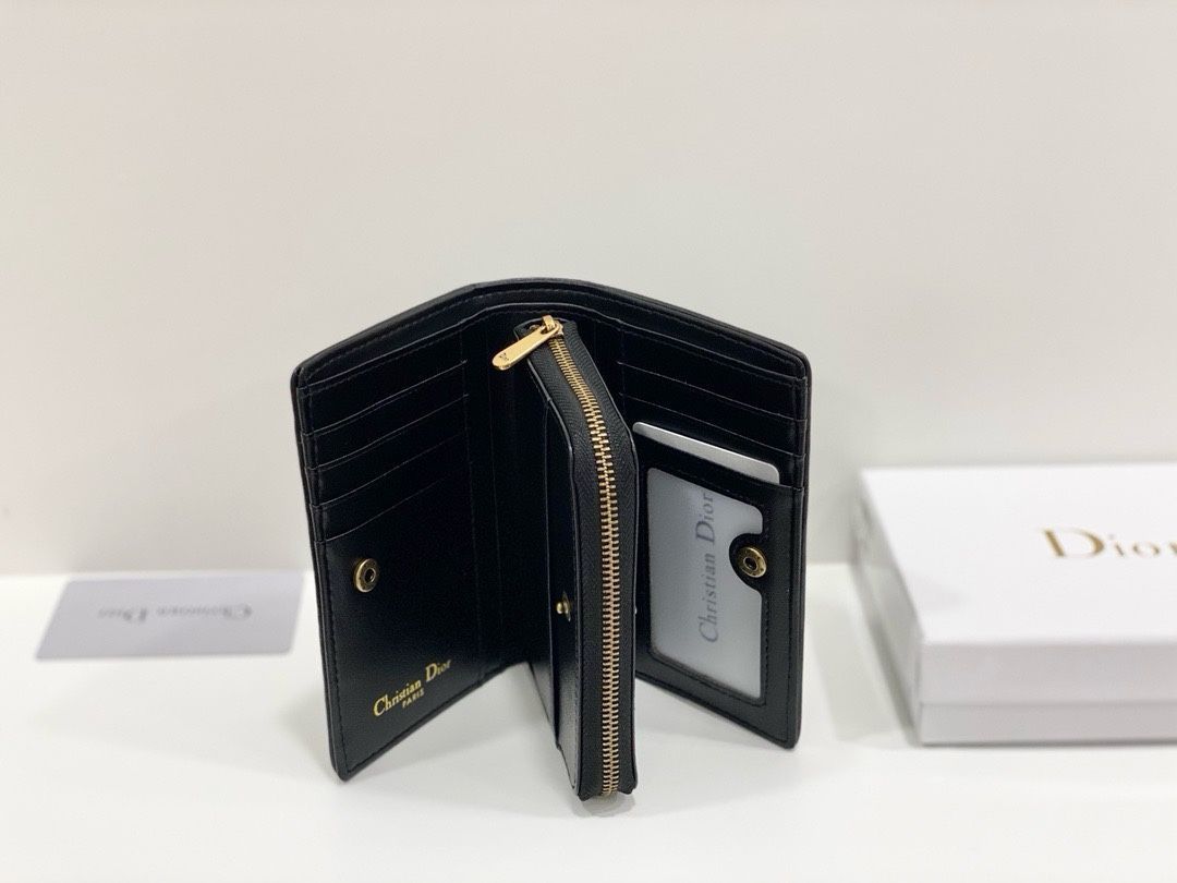 【本日限定特価】Dior マルチ機能小型財布 ブラック 輸入牛皮使用 高級仕様[本日特価|新品未使用品]