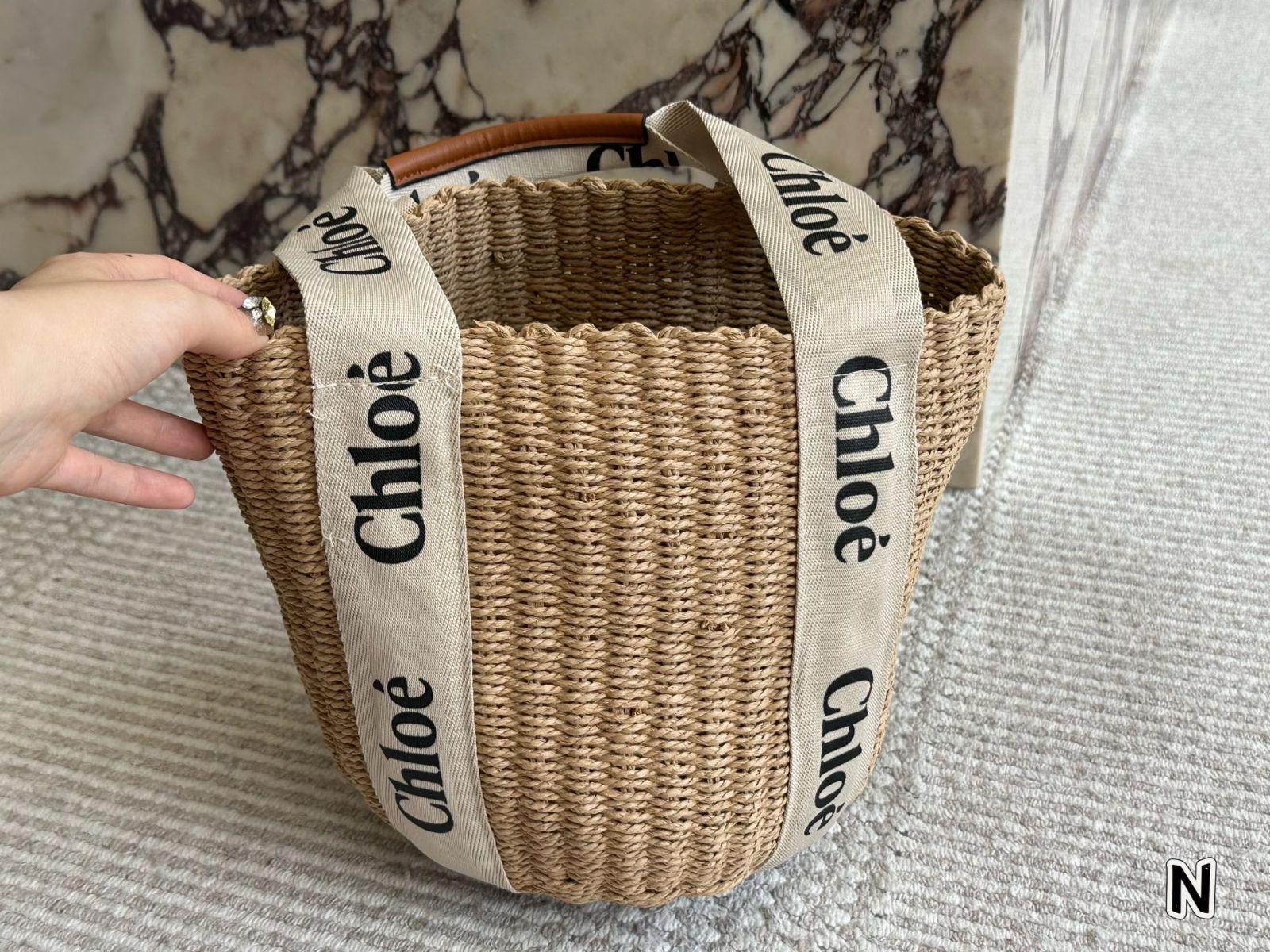 【今日特価】Chloe New Straw Market Tote - クロエ 新款 ストロー マーケットトート