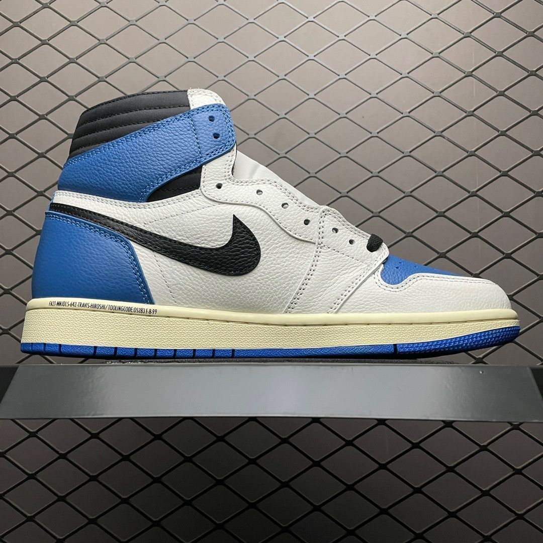 NIKE fragment x travis scott x air jordan 1 military blue aj1