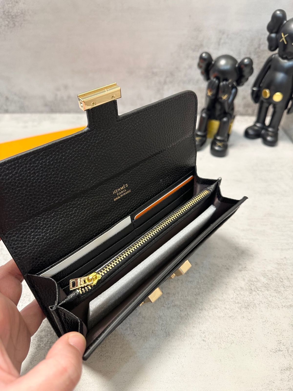 エルメス/財布、クレジットカードスロットに紙幣と手形を収納し、両用のパスケース財布、[本日特価|新品未使用品]