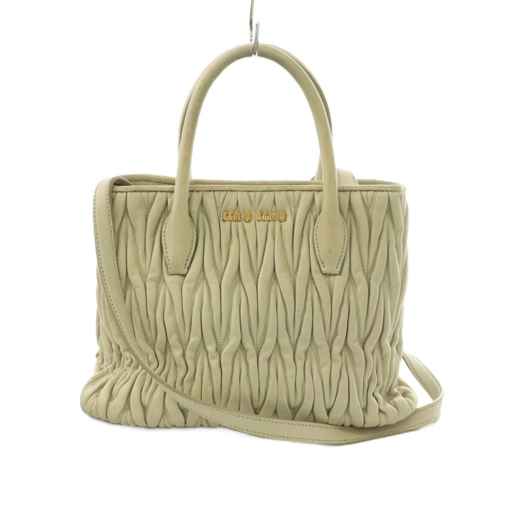 ミュウミュウ miumiu マテラッセ 2WAY ハンドバッグ ショルダーバッグ 