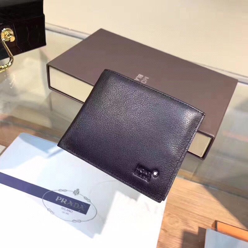 Montblanc，バッグ、財布、財布、男性の本革は長さ2つ折り[本日特価|新品未使用品]