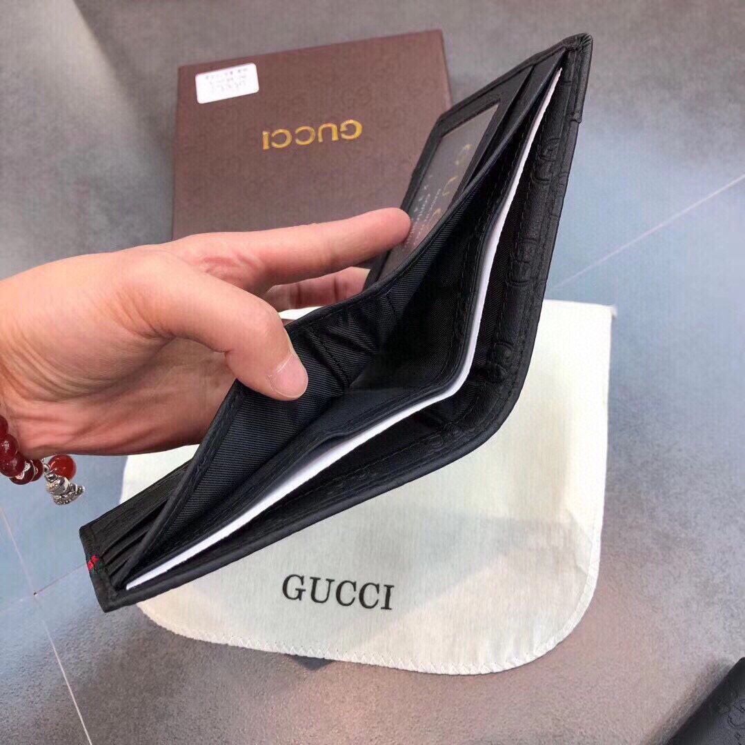 Gucciグッチ、財布、財布、男性の本革は長さ2つ折り[本日特価|新品未使用品]