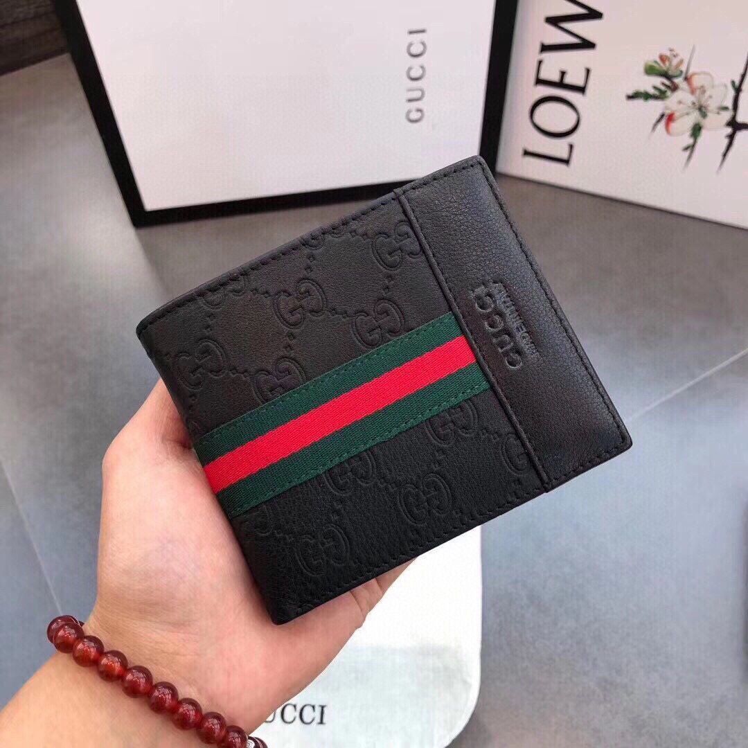 Gucciグッチ、財布、財布、男性の本革は長さ2つ折り[本日特価|新品未使用品]