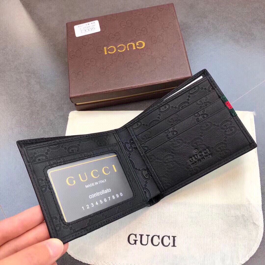 Gucciグッチ、財布、財布、男性の本革は長さ2つ折り[本日特価|新品未使用品]