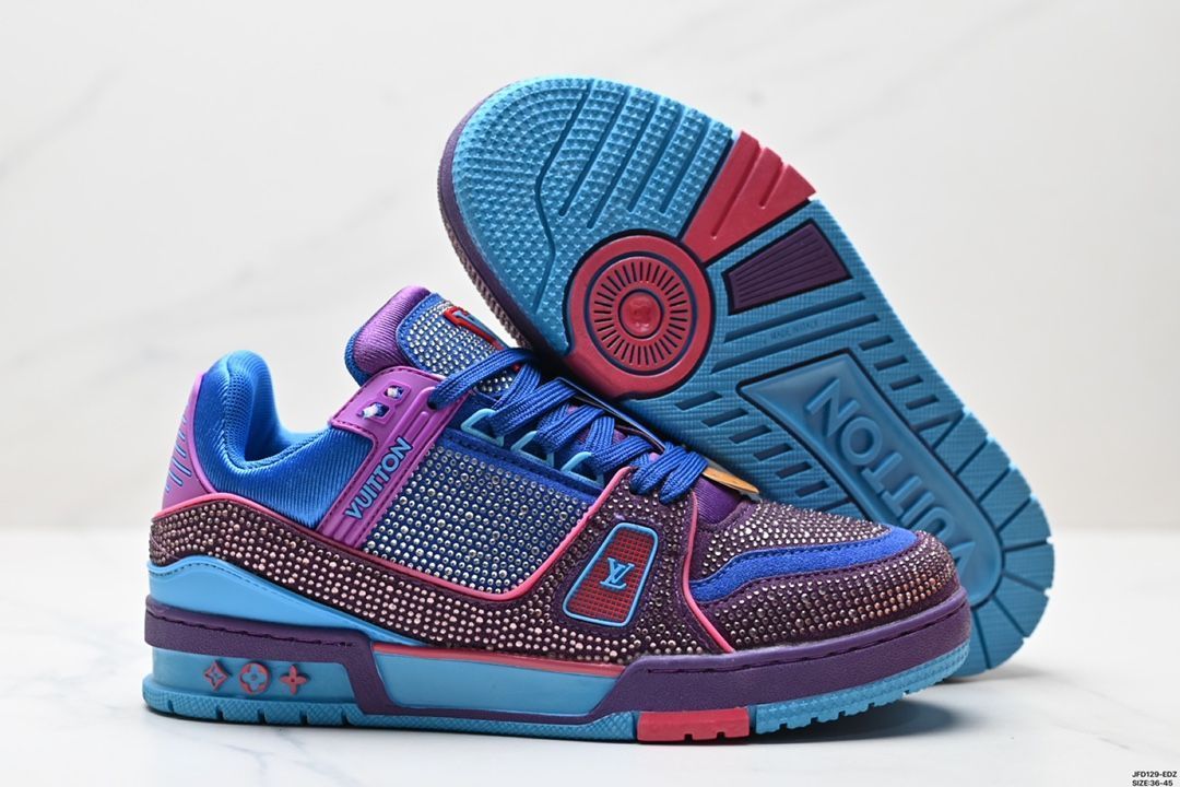 【LVルイ・ヴィトン】Trainer Maxi Low Sneaker パンブレッド マキシシリーズ ローカット カジュアル スポーツ バスケットシューズ07 【LVルイ・ヴィトン】Trainer Maxi Low Sneaker パンブレッド マキシシリーズ ローカット カジュアル スポーツ バスケットシューズ07