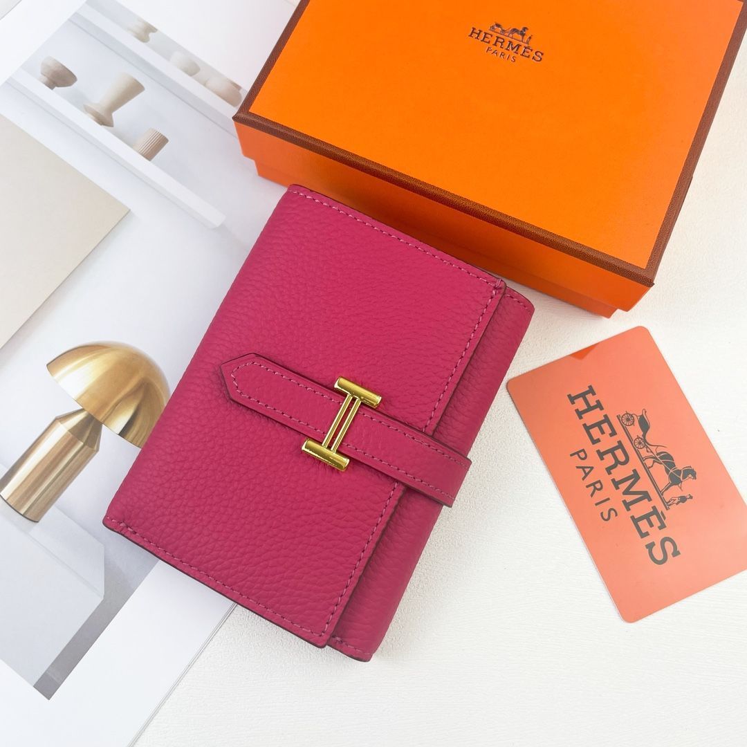 【本日限定特価】Hermes Bearn ミニ財布 エプソムレザー ゴールドロック付き コンパクトデザイン[本日特価|新品未使用品]