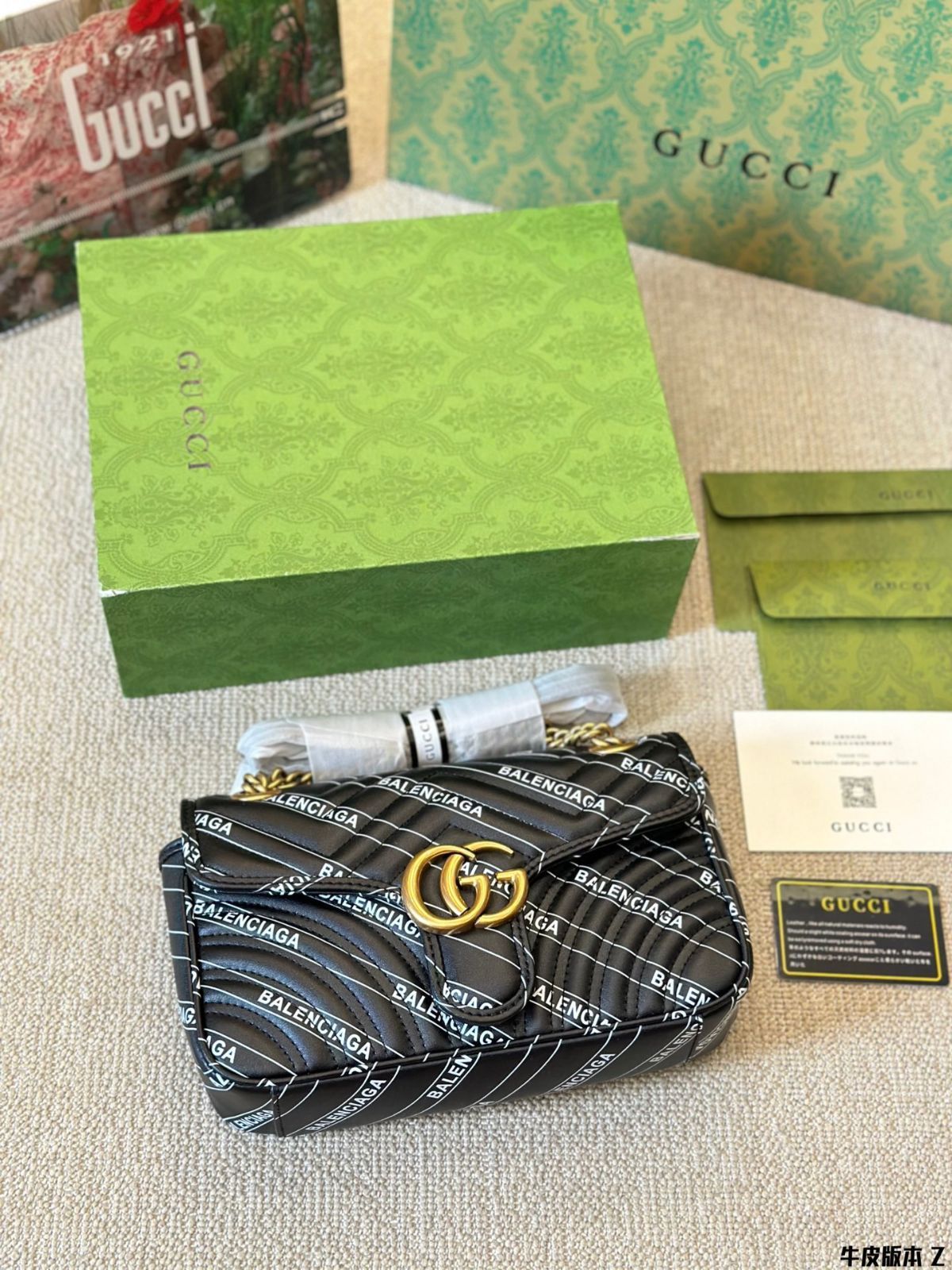 【本日限定特価】GUCCI マーモント シングルショルダーバッグ レザーバージョン 26cm 高級感あるデザイン[本日特価|新品未使用品]