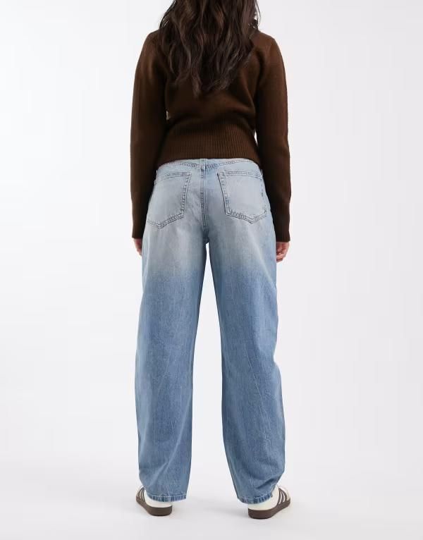 エイソス レディース ボトムス デニムパンツ ヴィンテージ ジーンズ ASOS DESIGN slim barrel jeans in vintage wash Vintage Wash