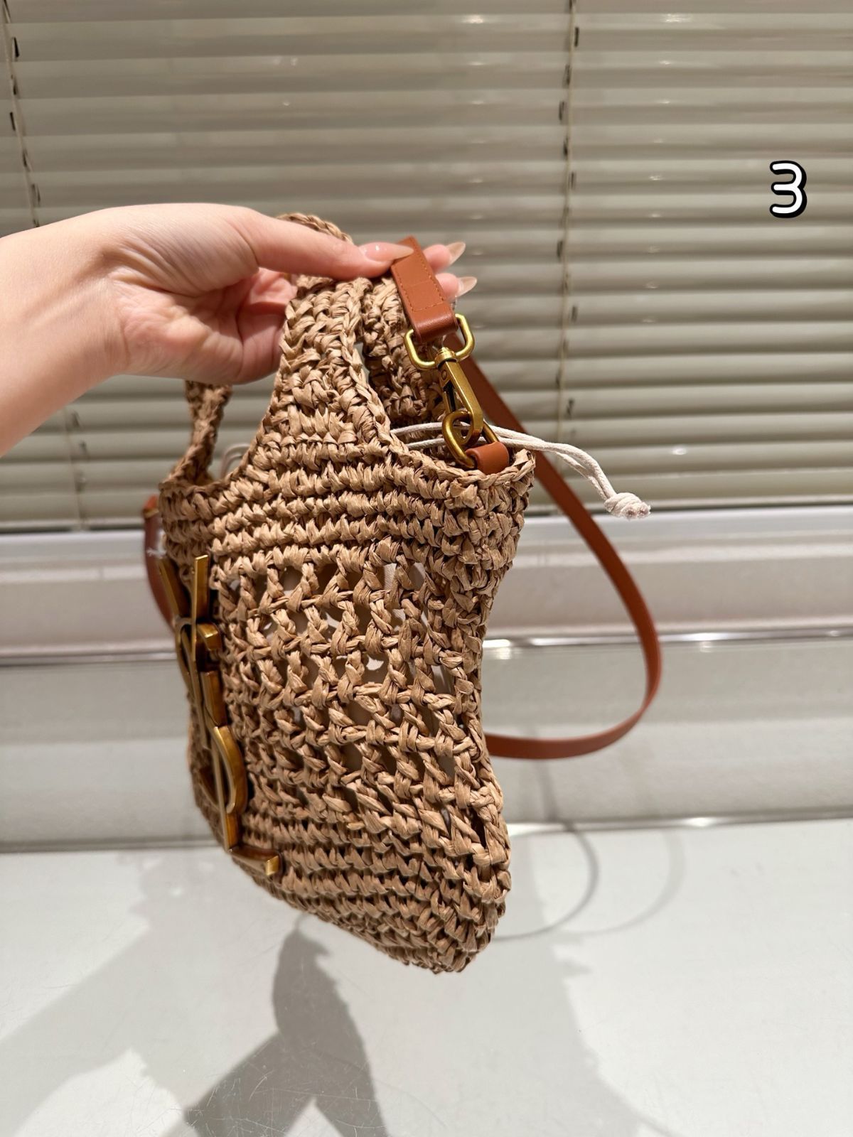 【今日特価】YSL Woven Tote Bag イヴ・サンローラン ウーブントートバッグ-WTO輸入3