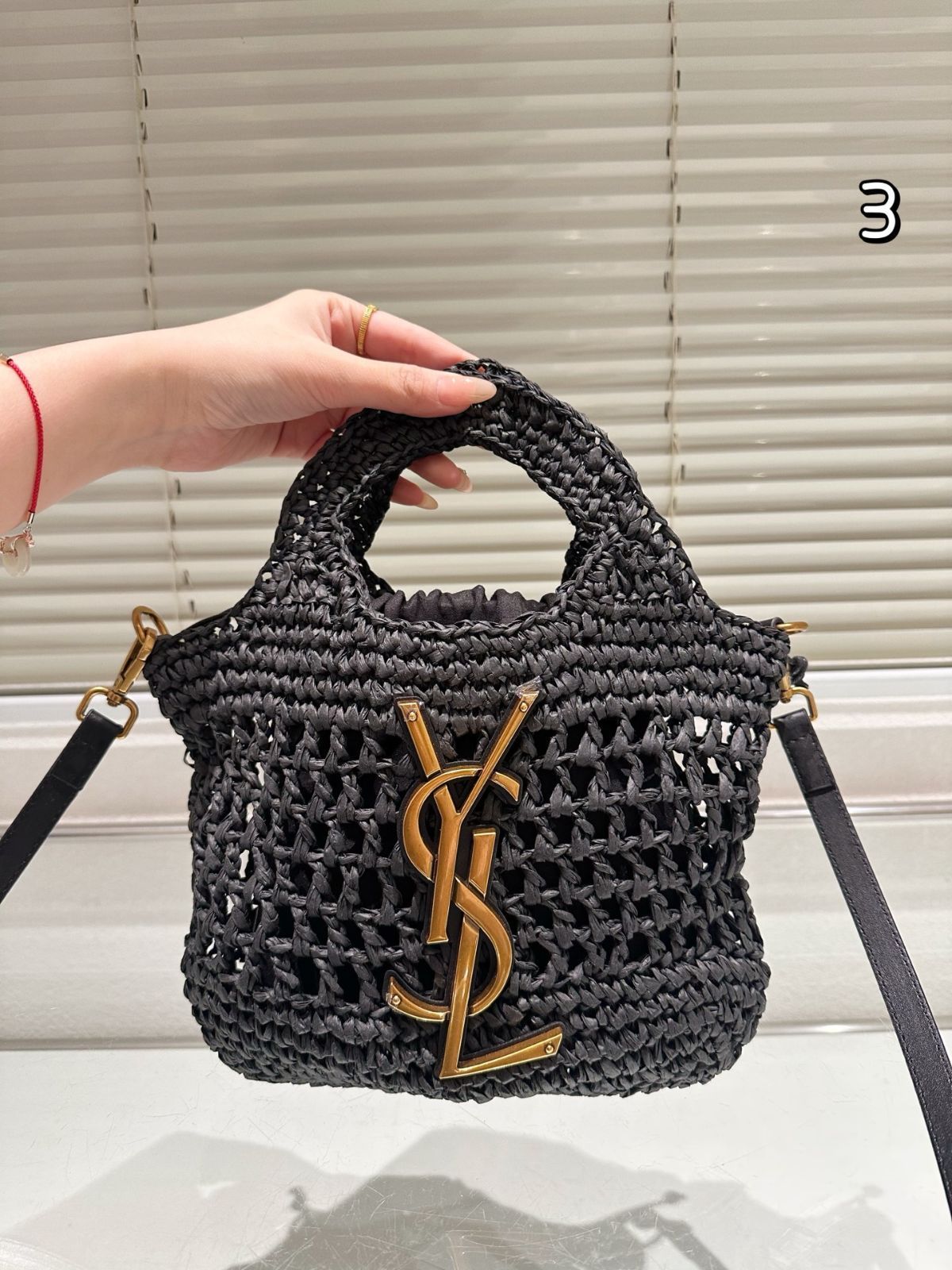 【今日特価】YSL Woven Tote Bag イヴ・サンローラン ウーブントートバッグ-WTO輸入3