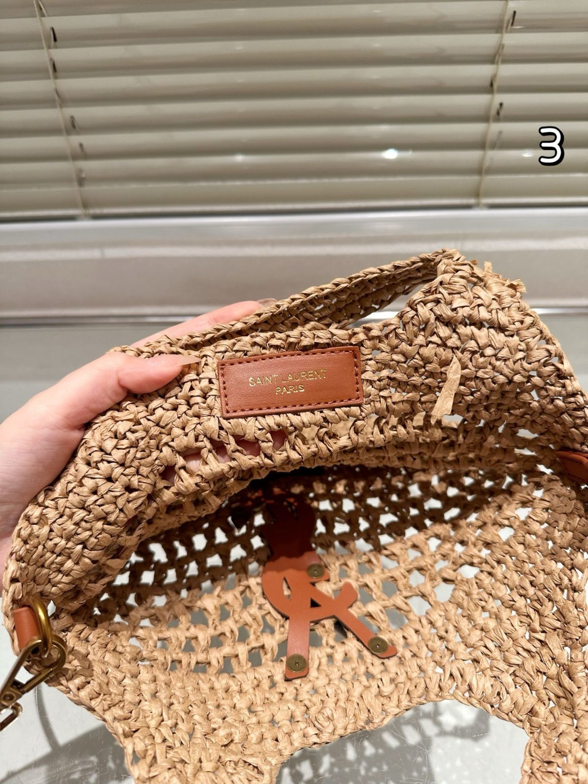 【今日特価】YSL Woven Tote Bag イヴ・サンローラン ウーブントートバッグ-WTO輸入3