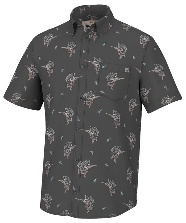 フック メンズ トップス シャツ ダウン HUK Mens Fin Lure Kona ButtonDown Shirt Volcanic Ash アッシュ