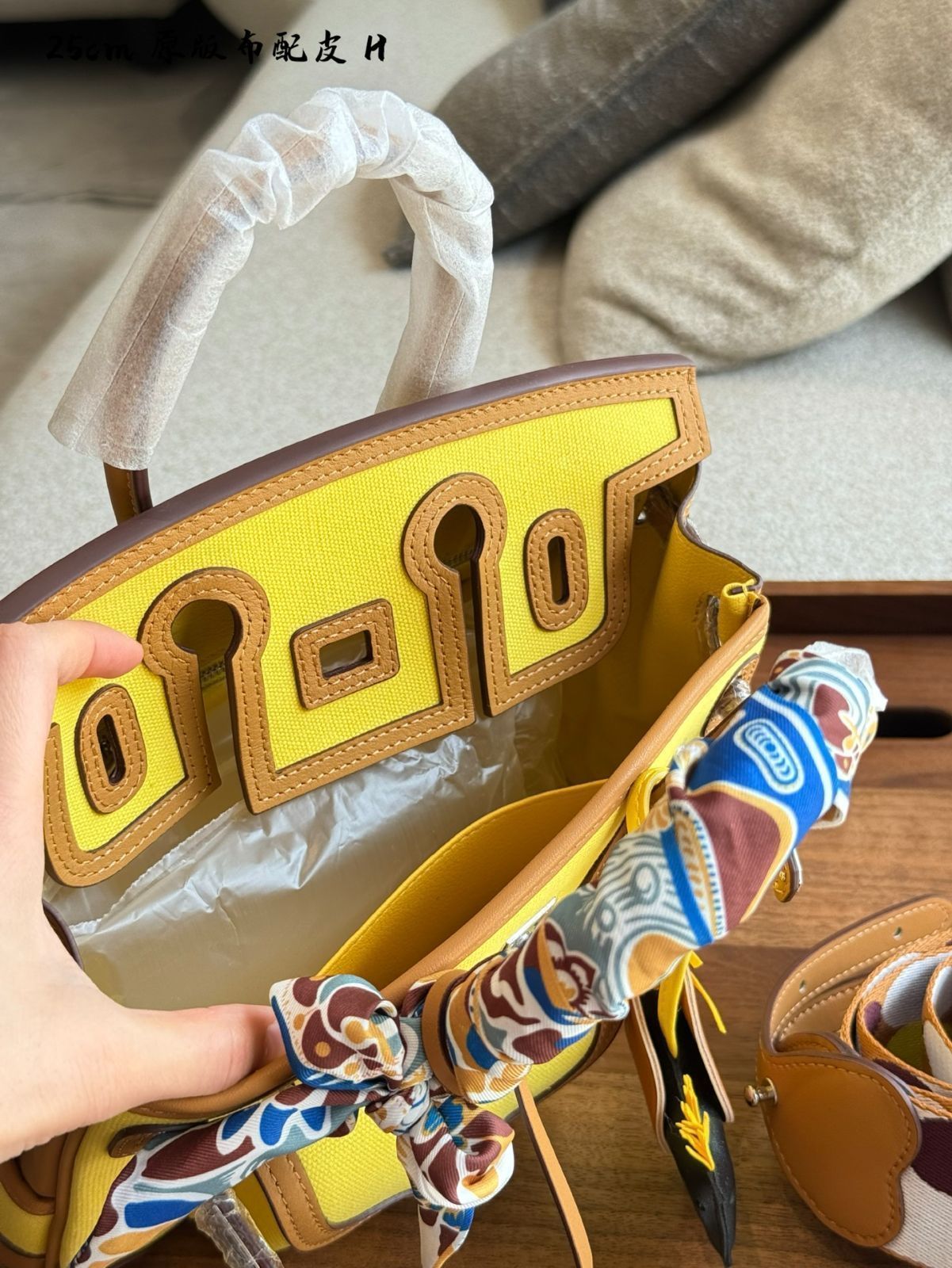 【今日特価】Hermes Birkin25 Cargo25 シルバークラスプ キャンバスミックス レモンイエロー