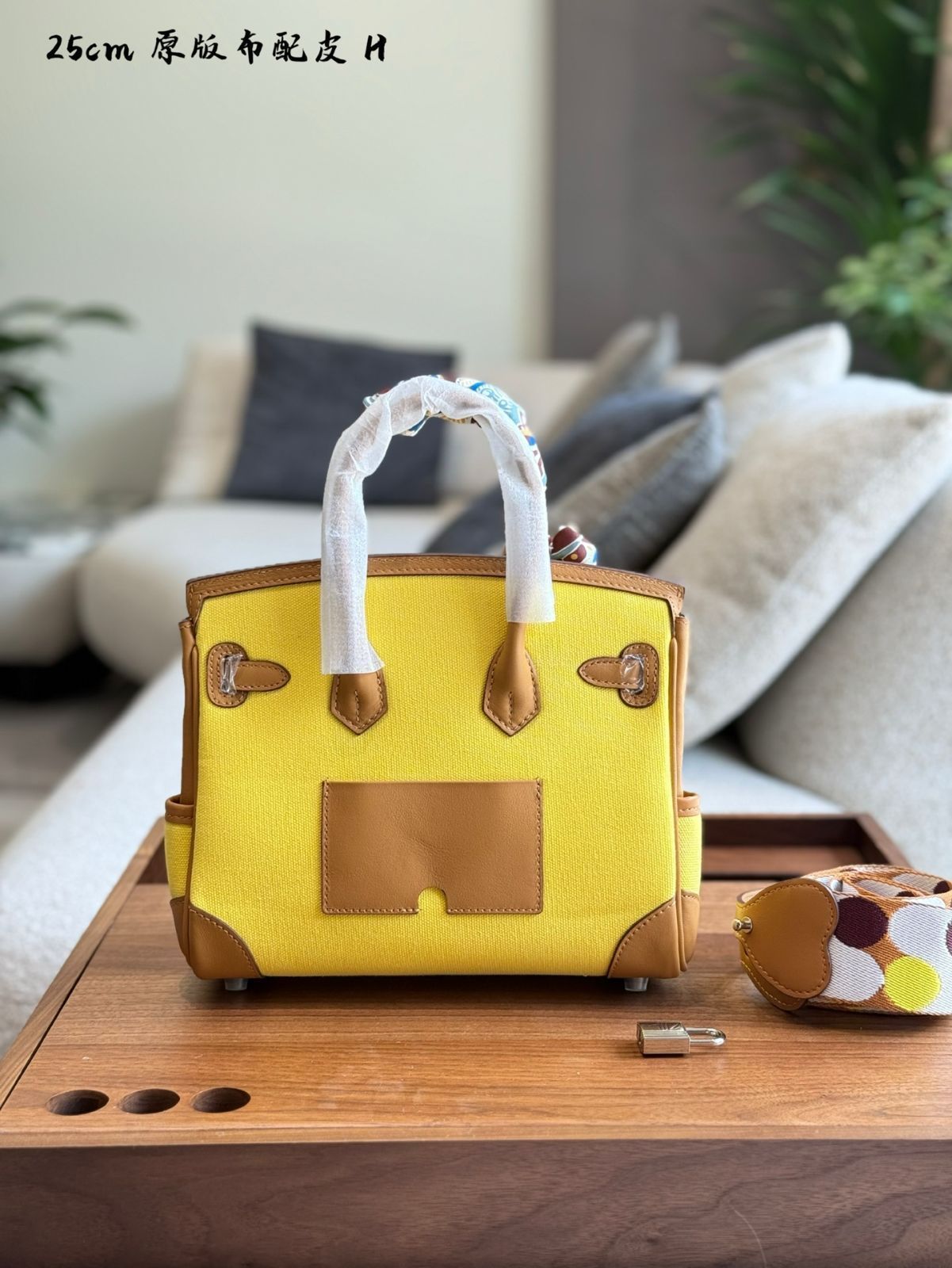 【今日特価】Hermes Birkin25 Cargo25 シルバークラスプ キャンバスミックス レモンイエロー
