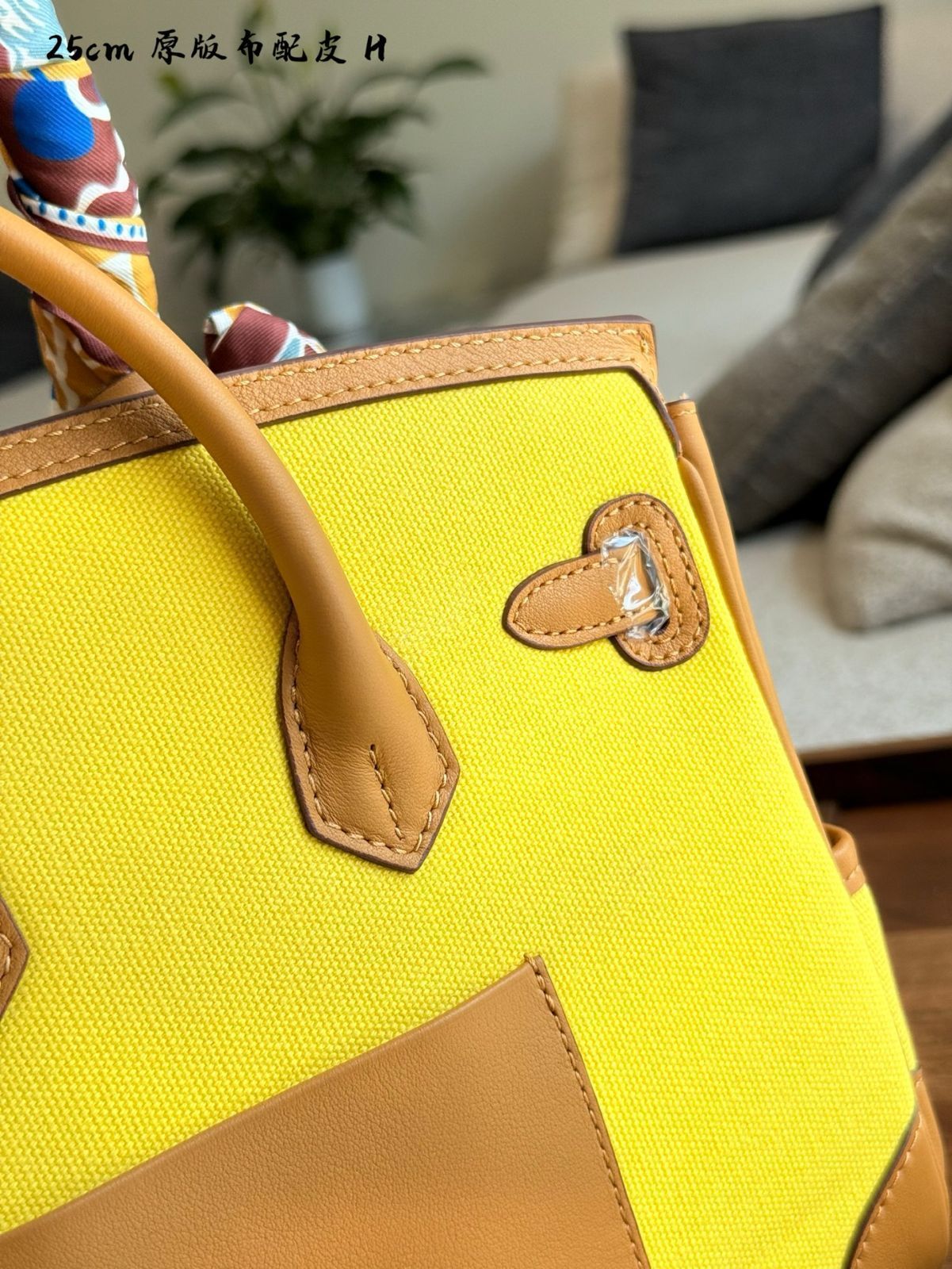 【今日特価】Hermes Birkin25 Cargo25 シルバークラスプ キャンバスミックス レモンイエロー