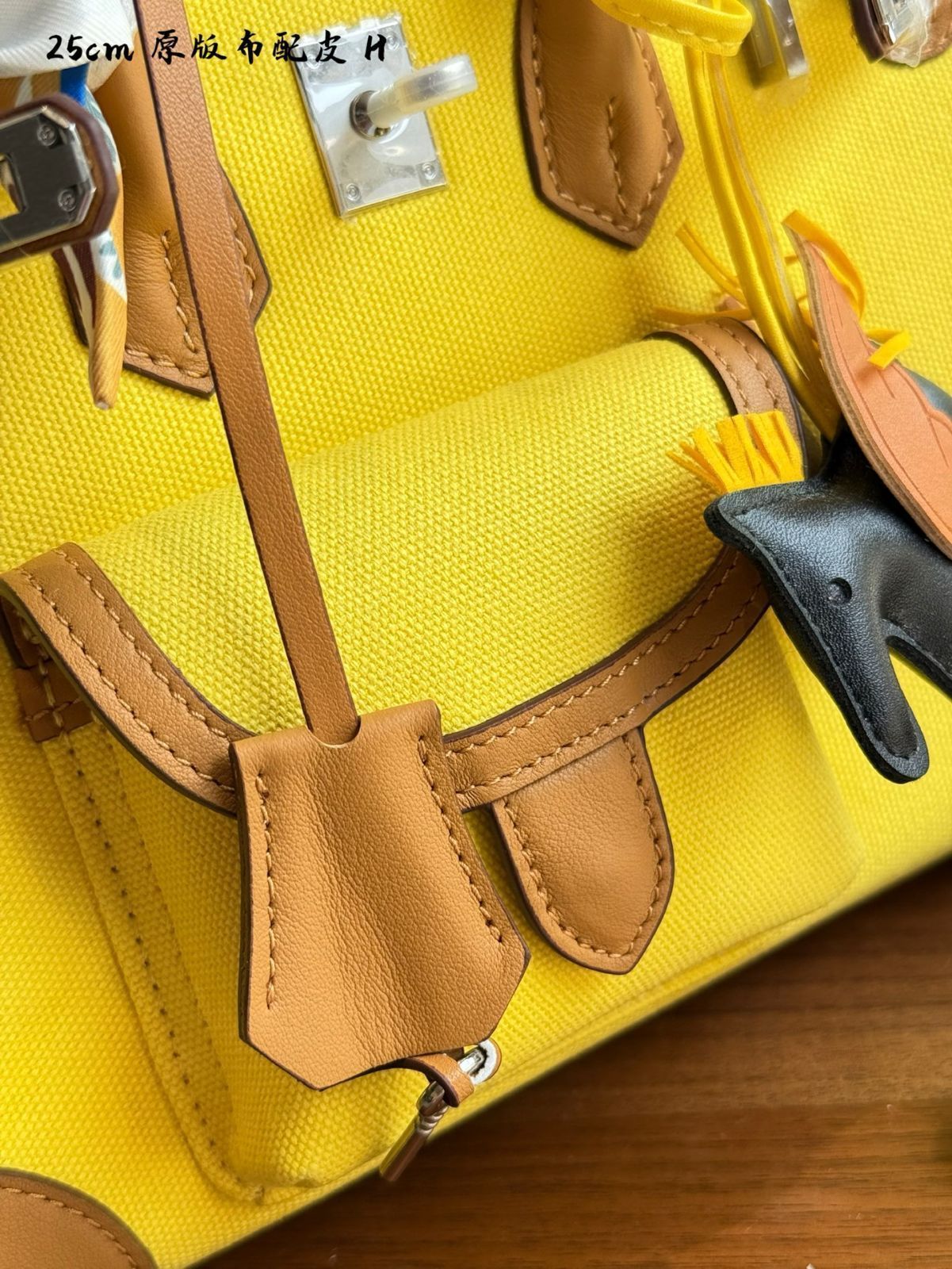 【今日特価】Hermes Birkin25 Cargo25 シルバークラスプ キャンバスミックス レモンイエロー