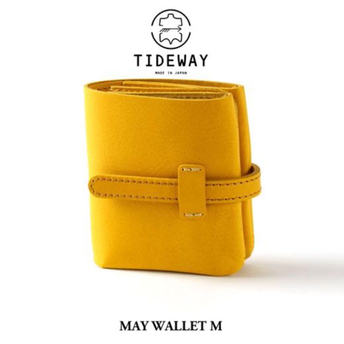 【新作 新品 定価14,300円】タイドウェイ MAY WALLET 二つ折り財布 ミニ財布 コインケース 小銭入れ コンパクト財布 レザー本革 牛革 ベルトデザイン 復刻版