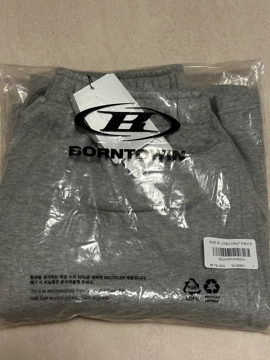(未開封)BORN TO WIN バミューダ パンツ グレー 1 サイズ BORN TO WIN 圧倒 ALLRIGHT