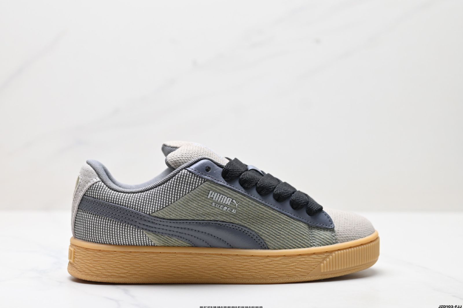 Puma Suede XL Denim ピューマ スエード XL デニム レトロ アイテム ピューマ 滑り止め 耐摩耗 ロートップ ドイツ トレーニング スケートシューズ。