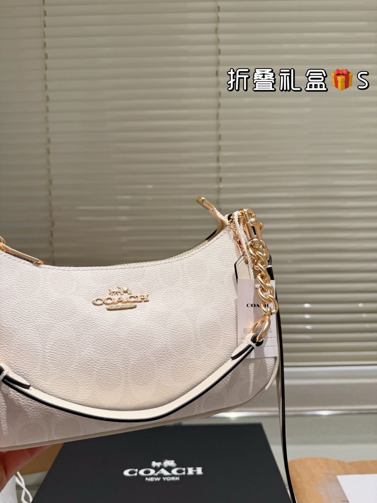 【今日特価】COACH クーチ アームピッチャー マージャン バッグ with ロングショルダー