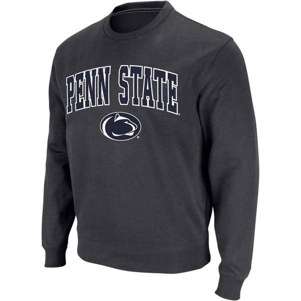 コロシアム メンズ アウター パーカー・スウェット クルーネック シャツ ロゴ Mens Colosseum Charcoal Penn State Nittany Lions Arch Logo C
