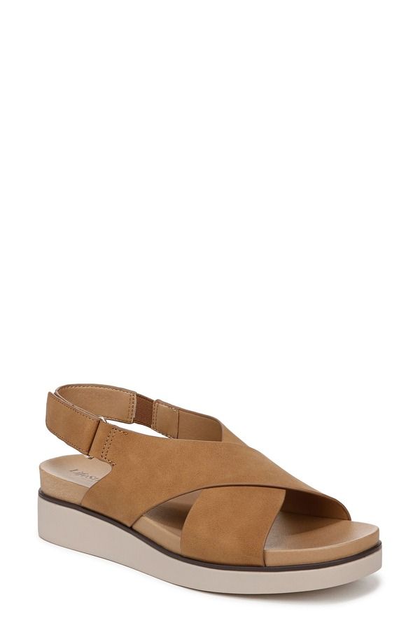 ライフストライド レディース シューズ サンダル プラットフォーム LifeStride Georgina Slingback Platform Wedge Sandal Tan タン