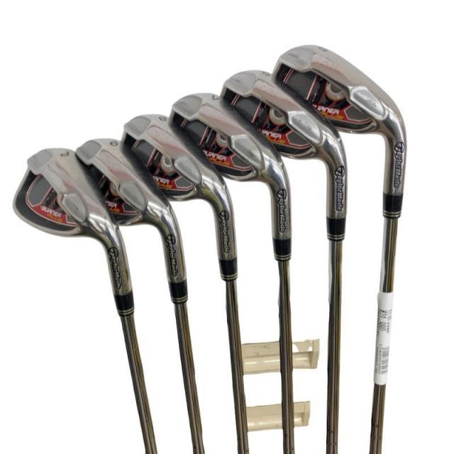 【中古】 テーラーメイド BURNER PLUS 6S USA アイアンセット IR RE-AX 85 STEEL (フレックスS) メンズ 男性用 右利き 右用 Cランク ゴルフクラブ